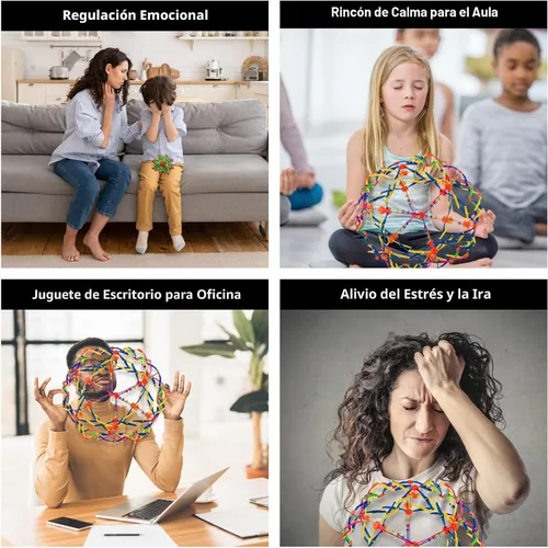 Vista 5 de 4E's Novelty Bola expandible, esfera sensorial de plástico para niños y adultos