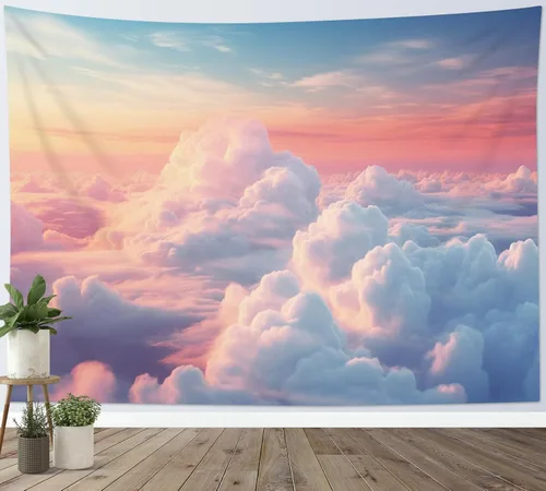 Vista 8 de HVEST Tapiz de lobo, tapiz de bosque psicodélico, tapiz para colgar en la pared, tapices de luna, animales salvajes, decoración de habitación, manta