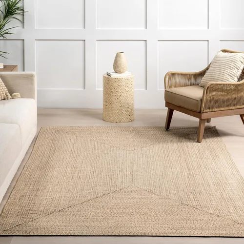 Vista 7 de nuLOOM Wynn Alfombra de Área Trenzada para Interiores/Exteriores, 3x5, Bronceado Wynn Tan