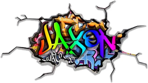 Vista 24 de Calcomanía de pared personalizada con nombre de graffiti 3D, calcomanía decorativa de vinilo artística personalizada, extraíble, despegar y pegar
