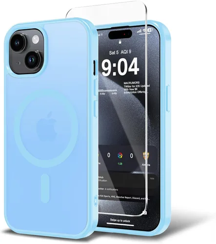 Vista 107 de Funda para iPhone 11 con protector de pantalla, compatible con MagSafe, ultra delgada, translúcida, mate, a prueba de golpes, color negro