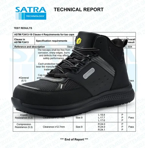Vista 2 de FitVille Botas de trabajo anchas para hombre, puntera compuesta, zapatos de seguridad para el trabajo, botas de trabajo antideslizantes