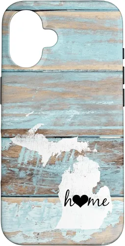 Vista 32 de Michigan Rustic Home Pride US State Distressed Look Case for iPhone 17