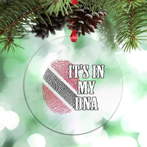 Vista 12 de Adorno de Navidad personalizado del Reino Unido 2023 It's in My DNA, adorno de huellas dactilares para decoración de árbol de Navidad, recuerdo