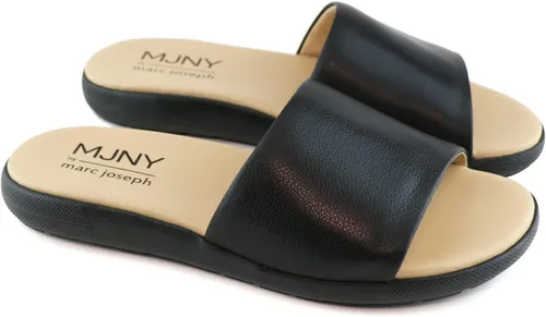 Vista 19 de Marc Joseph New York Sandalias planas de cuero genuino para mujer, puntera abierta, sin espalda, cómodas, ligeras, suela de EVA, a la moda, sin