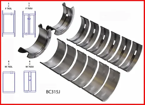 Vista 6 de Kit de reconstrucción del motor maestro se adapta a: Jeep AMC 258 1986-1990 4.2L 4.2 L6 Wrangler Cherokee CJ