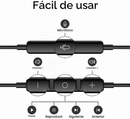 Vista 4 de Auriculares USB C, auriculares con enchufe USB-C, auriculares con cable con control remoto integrado para llamadas telefónicas de volumen y control