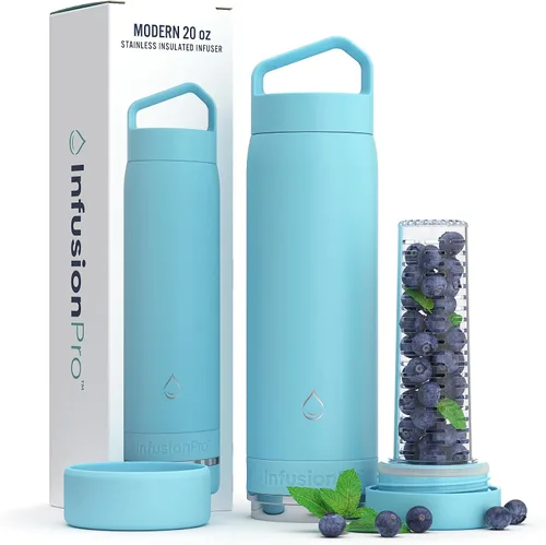 Vista 11 de Botella de agua Infusion Pro con infusor de frutas - Aislada al vacío (20 oz) de acero inoxidable : Libro electrónico de recetas de infusión