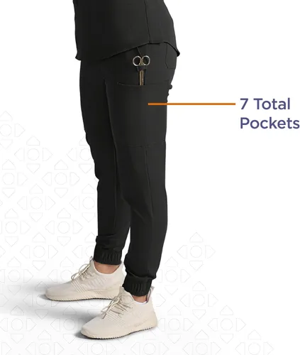 Vista 3 de ave.. First Women's Scrub Pants Negro