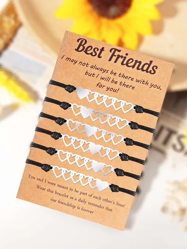 Vista 3 de Long tiantian Pulseras para mejores amigas, pulseras de amistad de 3456, regalos para mujeres, adolescentes y niñas, Cobre, otro
