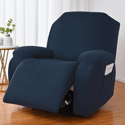 Vista 22 de vctops Fundas para sofá reclinable de 3 cuerpos, elásticas, de punto, suaves, lisas, antideslizantes, para sofá, protector de muebles con parte Café