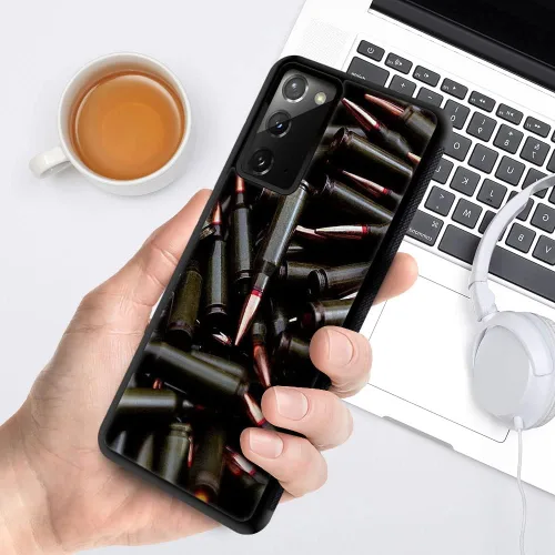 Vista 5 de Funda compatible con Samsung Galaxy Note 20 Ultra, funda protectora antideslizante AK 47 y funda protectora antideslizante de TPU de silicona suave