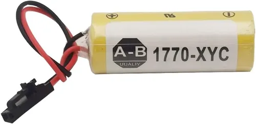 Vista 2 de YICUAA (8 unidades) 3V 1770-XYC 3V 1800mAh litio PLC reemplazo de batería para 1770-XYC/A 1770-XYB 1756-BA1 con enchufe negro