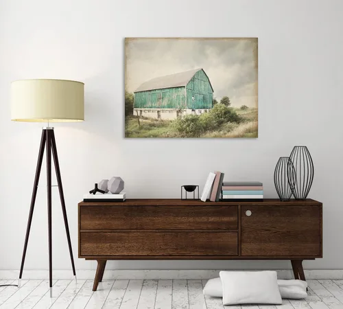 Vista 3 de Jaxson Rea "Late Summer Barn I Crop Vintage Gallery Wrapped Canvas by Elizabeth Urquhart, 16" x 12