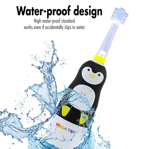 Vista 5 de Brilliant Cepillo de dientes sónico para niños, cepillo de dientes eléctrico para niños con luces intermitentes y cerdas finas, cepillado divertido