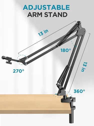 Vista 5 de InnoGear Soporte para tablet para cama, soporte para tableta superior, soporte para teléfono, soporte para tableta para escritorio, 2 abrazaderas