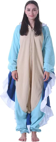 Vista 3 de DarkCom Pijama de una pieza de animal para mujer y hombre, disfraz de Halloween, ropa de dormir de Navidad