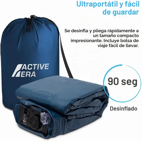 Vista 8 de Active Era Colchón de aire tamaño King con bomba elevada incorporada, colchón inflable elevado de alta calidad con almohada elevada, resistente a
