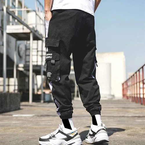 Vista 6 de XYXIONGMAO Streetwear - Pantalones deportivos estilo hip hop pantalones tipo cargo para hombres parejas mujeres deportivos casuales activos