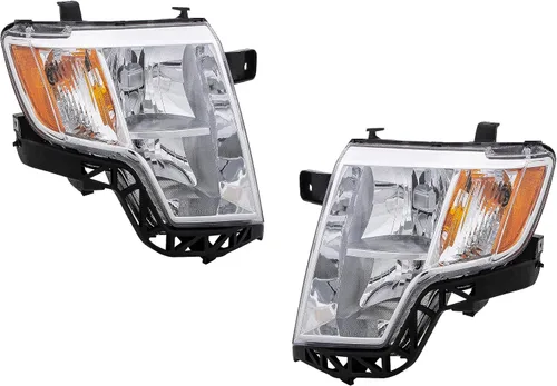 Vista 8 de Compatible con Ford Edge 2007 2008 2009 2010 SEL Plus, Limited, SE, cumple con SEL DOT/SAE, conjunto de faros halógenos con bombillas, lado