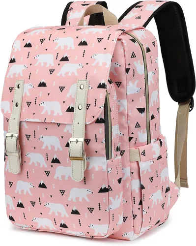 Vista 12 de Bee - Mochila para laptop para mujeres y niñas, mochila escolar universitaria de 15.6 pulgadas, mochila informal de viaje, tamaño grande