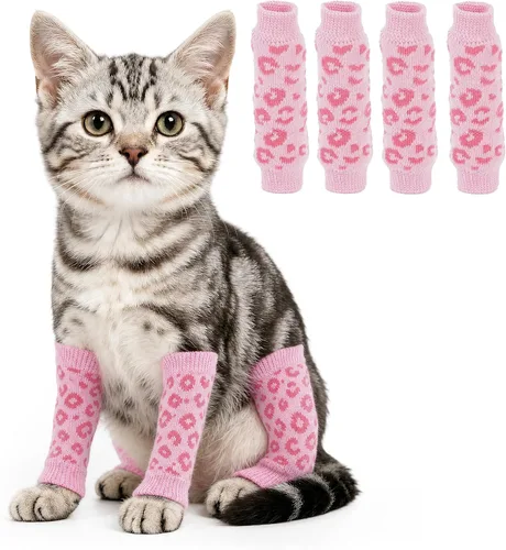 Vista 24 de ROZKITCH Protector de codo para perro, 2 patas delanteras y 2 patas traseras para rodilla, envoltura para codo de mascota, protector para calentar