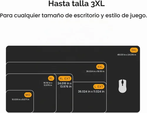Vista 5 de GLORIOUS - Alfombrilla de mouse para juegos GMP 2-3XL, a prueba de derrames, optimizada para sensores de juegos, superficie equilibrada para Negro