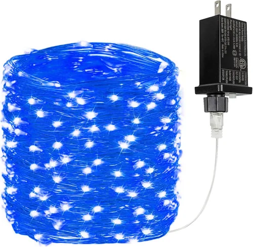 Vista 36 de Guirnalda de luces LED enchufables de 33 pies, impermeable, para exteriores e interiores, 8 modos con temporizador, luz de Navidad, decoración