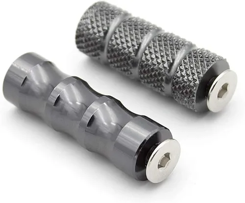Vista 9 de Estriberas de freno para palanca de cambios de motocicleta con agujero de 0.236 in, pedal universal para retrasos, color negro