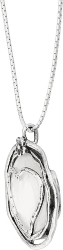 Vista 2 de Silpada 'Lighthearted' Natural Mother-of-Pearl Heart Pendant Necklace in Sterling Silver, 18" + 2