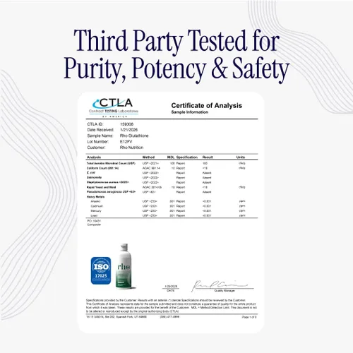 Vista 6 de Rho Nutrition Glutatión liposomal: suplemento líquido de glutatión de ultra alta absorción, apoya la desintoxicación natural, el sistema