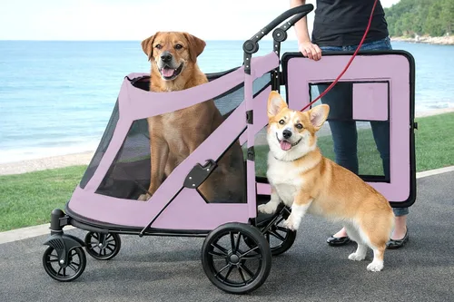 Vista 6 de Pet Gear Cochecito para mascotas sin cremallera, Apple