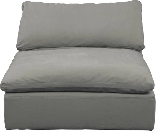 Vista 2 de Sunset Trading Cloud Puff - Silla seccional gris de rendimiento modular sin brazos, color gris