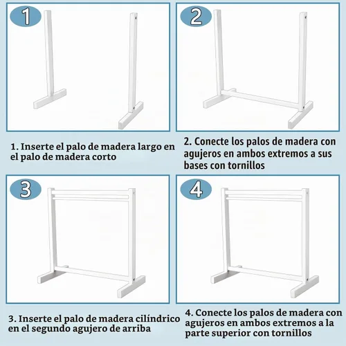 Vista 3 de Civaner 11 piezas de estante de ropa para muñecas con colgador de madera para ropa de muñecas de 18 pulgadas, mini colgadores, accesorios de muebles