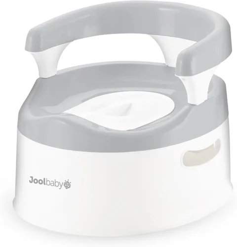 Vista 7 de Jool Baby Silla para ir al baño para niños pequeños, protector contra salpicaduras y soporte de espalda (harina de avena)