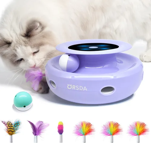 Vista 8 de ORSDA 6 PIEZAS Plumas de Repuesto SOLAMENTE Juguetes Interactivos para Gatos