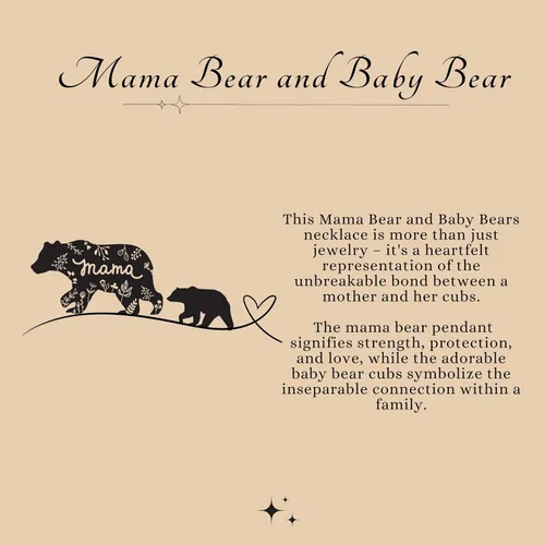 Vista 8 de MignonandMignon Mothers Day Mama Bear and Baby Bear Necklace Gift for Women Mom - SMBN
