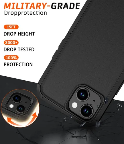 Vista 3 de Diverbox Funda para iPhone 13 [compatible con MagSafe] [con protector de pantalla] [a prueba de golpes] [a prueba de caídas] Funda de protección