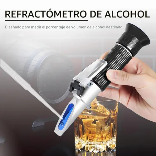 Vista 2 de Refractómetro de alcohol manual, V·RESOURCING 0~80% medidor de contenido de alcohol, herramienta para licores destilados de etanol con agua como