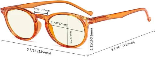 Vista 4 de CessBlu Gafas de computadora para mujer, redondas, ovaladas, con filtro de luz azul, lentes de lectura para mujer