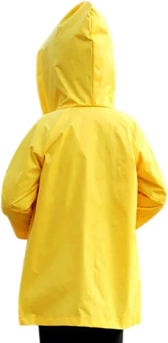 Vista 5 de Chaqueta larga con capucha para niños de 2 a 10 años, con lazo, ligera, con capucha