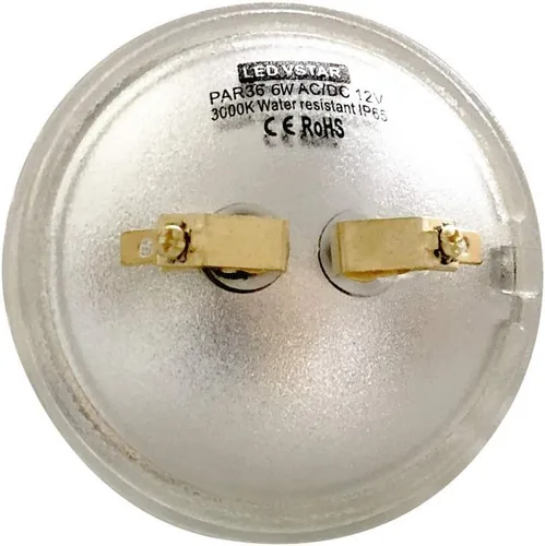 Vista 2 de Vstar® Bombilla LED PAR36 de 6 W, 600-700 lúmenes, base multiusos, 3000 K, lámpara de 12 V CA/CC impermeable para paisaje, blanco cálido