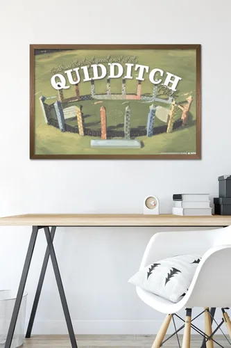 Vista 6 de Trends International El mundo mágico: Harry Potter - Póster de pared de Quidditch de testigo Versión con marco de bronce