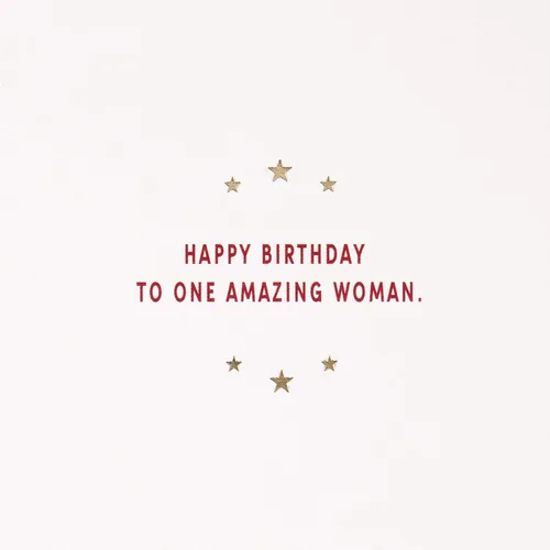 Vista 3 de Tarjeta de cumpleaños Hallmark Signature para mujeres (Wonder Woman)