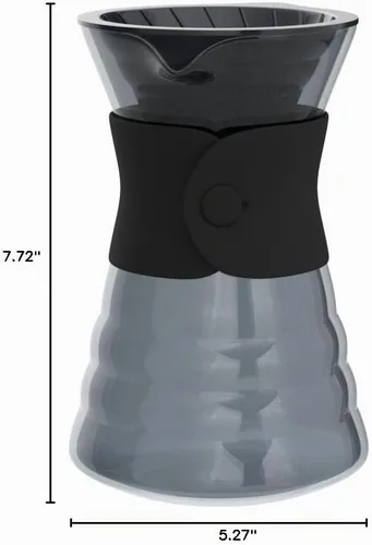 Vista 8 de Hario V60 - Decantador de café antigoteo, 700 ml, Negro