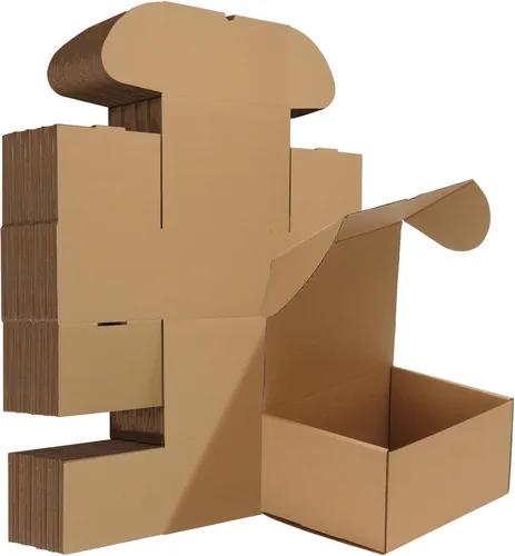 Vista 22 de HORLIMER Paquete de 40 cajas de envío de 5 x 5 x 5, caja de cartón corrugado blanco para correo, embalaje, pequeñas empresas