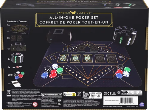 Vista 8 de Spin Master Games Poker Set with 200 Chips Classic Board Game