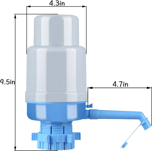 Vista 2 de ONE250 Bomba manual para botella de agua, bomba de agua potable fácil, dispensador manual de prensa manual fácil y portátil para enfriadores Gris
