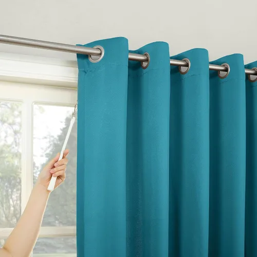 Vista 98 de Sun Zero Easton Panel de Cortina Opaca con Ojales de Ahorro de Energía, 40" x 63", Gris, Gris Raíz = {'valor': "['Gris']"}