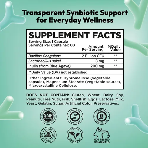 Vista 7 de NutraPep Synbiotics probiótico prebiótico posbiótico – Apoyo diario para la salud intestinal con pre Pro y post bióticos para hombres y mujeres
